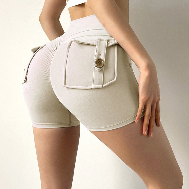 Push-up-Shorts mit hoher Taille