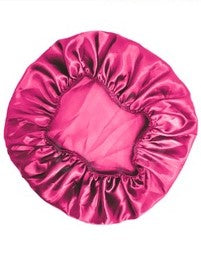 Satinhaube mit Gummizug