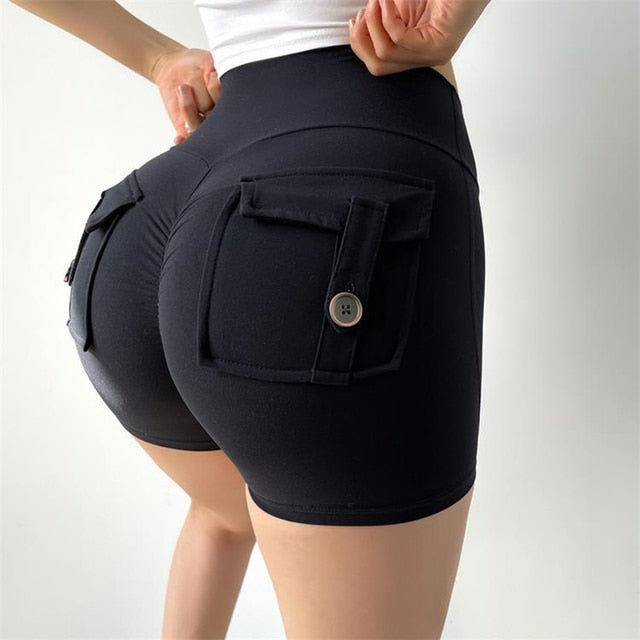Push-up-Shorts mit hoher Taille