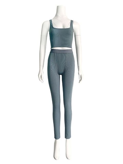 Hochelastisches, einfarbiges Yoga-Set