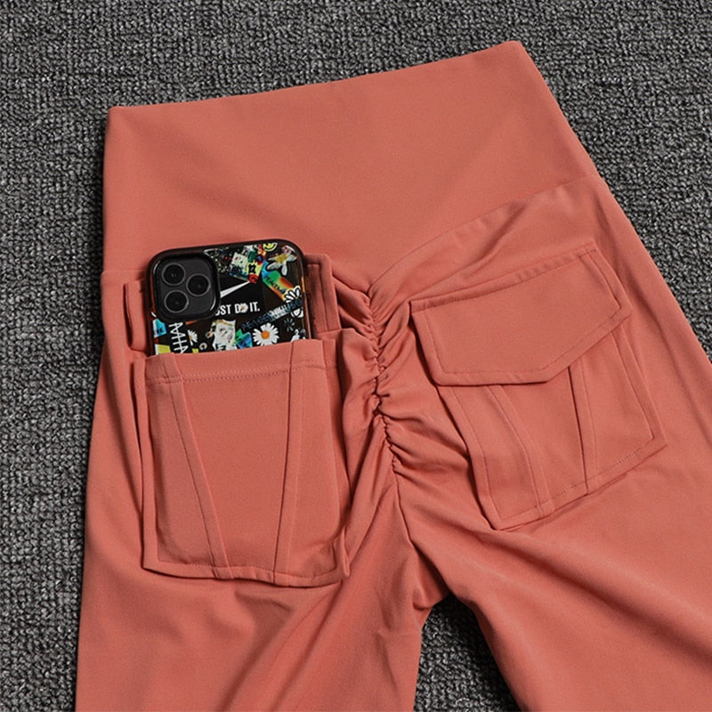 Nahtlose Leggings mit Taschen