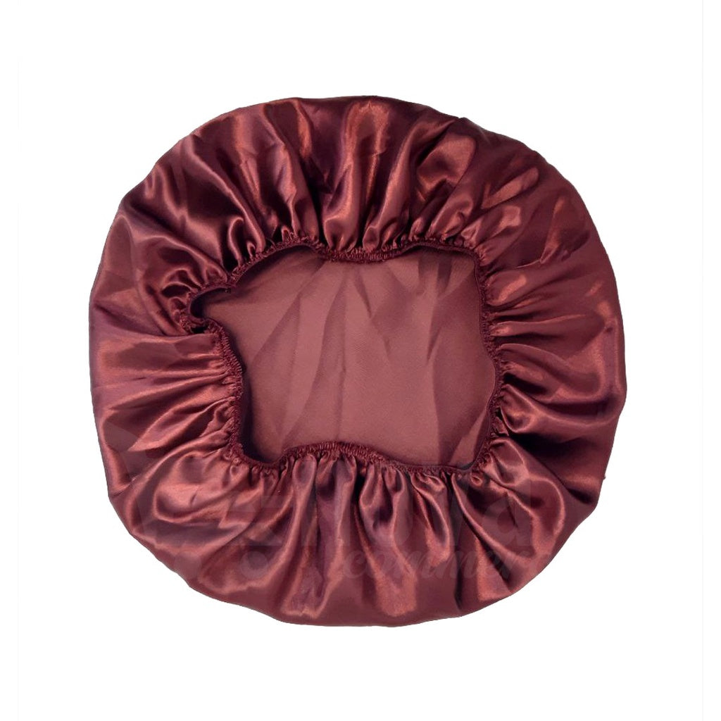 Satinhaube mit Gummizug