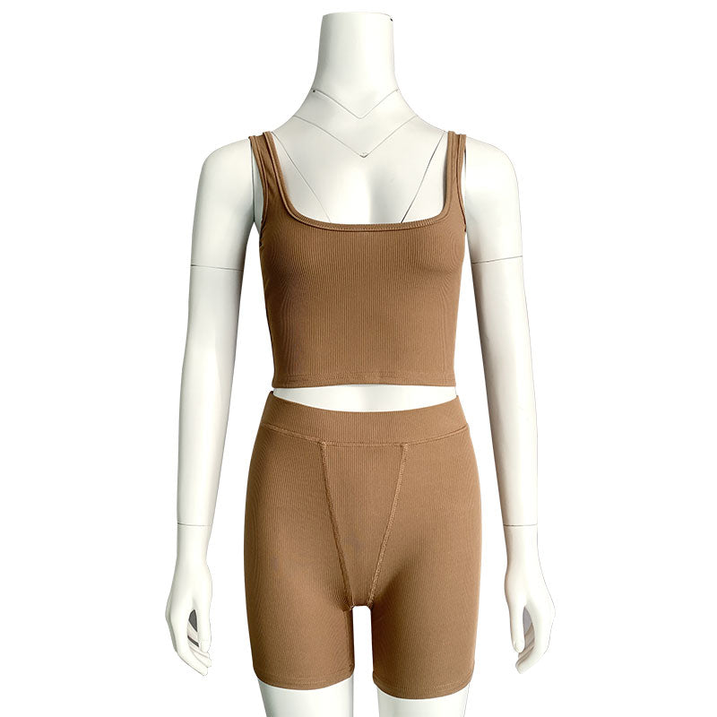 Hochelastisches, einfarbiges Yoga-Set